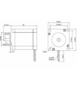 STEPPERONLINE 23HS22-2804S – NEMA 23 Bipolar Stepper Motor (1.8°, 1.26 N·m / 178.4 oz-in, 2.8 A, 57×57×56 mm, 4-Wire) - Image 3