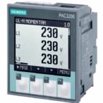 Siemens SENTRON PAC3200 Power Monitoring Device (Panel-Mount, LCD 96×96 mm, Screw Terminals)